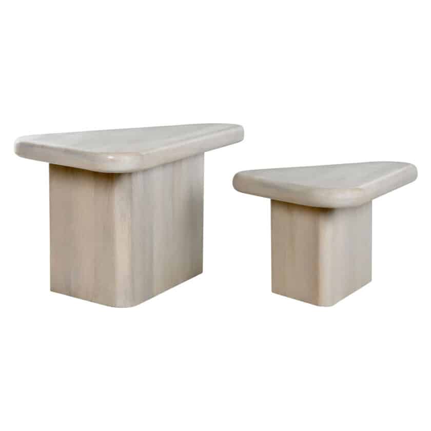 Set de 2 tables basses en bois de manguier GRAND TRAVERS