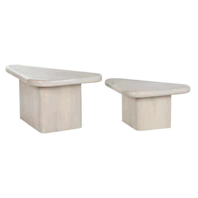 Set de 2 tables basses en bois de manguier GRAND TRAVERS