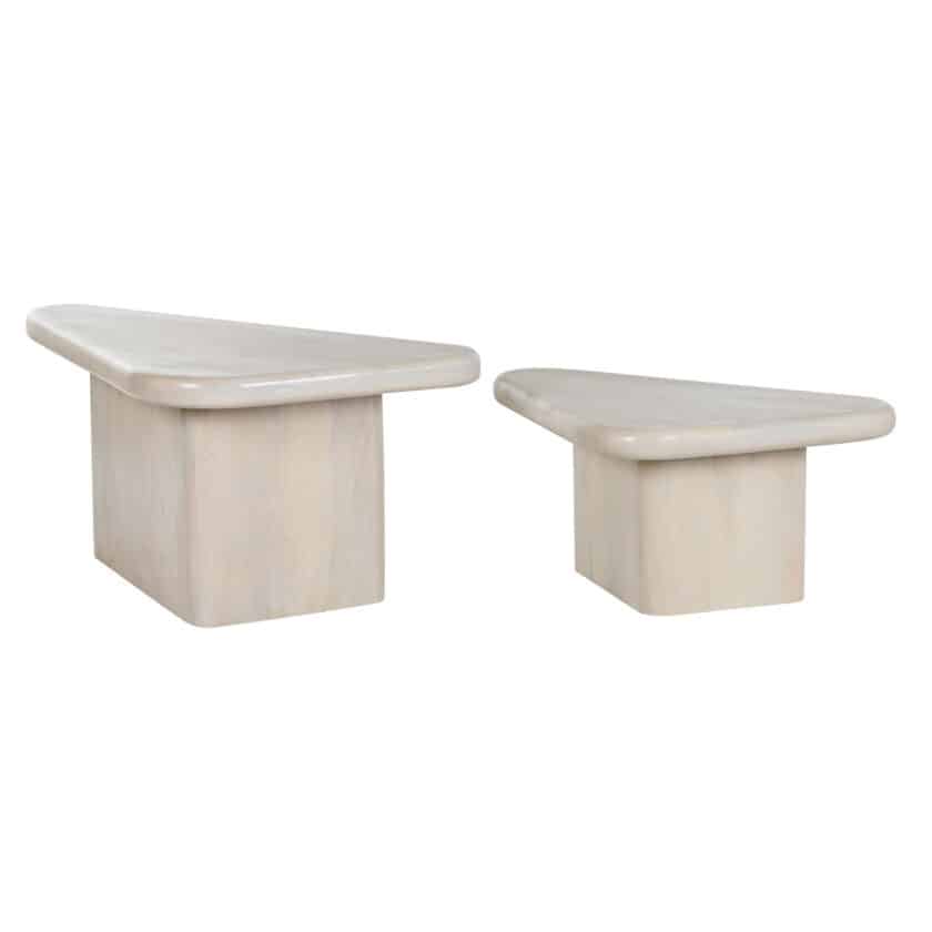 Set de 2 tables basses en bois de manguier GRAND TRAVERS – Image 5