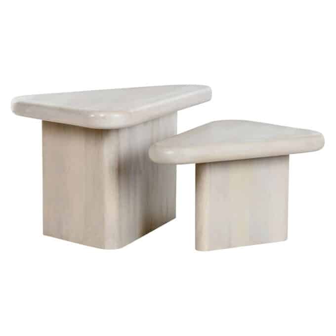 Set de 2 tables basses en bois de manguier GRAND TRAVERS