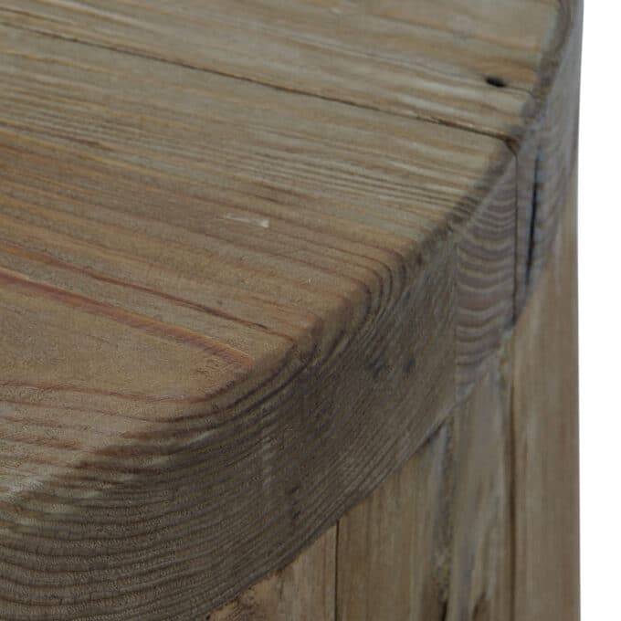 Tables basses gigognes rondes en pin recyclé 99 et 60 cm CAP FERRET