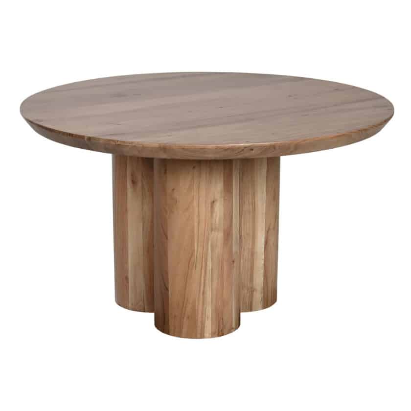 Table basse ronde en bois d'acacia JARDIN DES PLANTES 80 cm