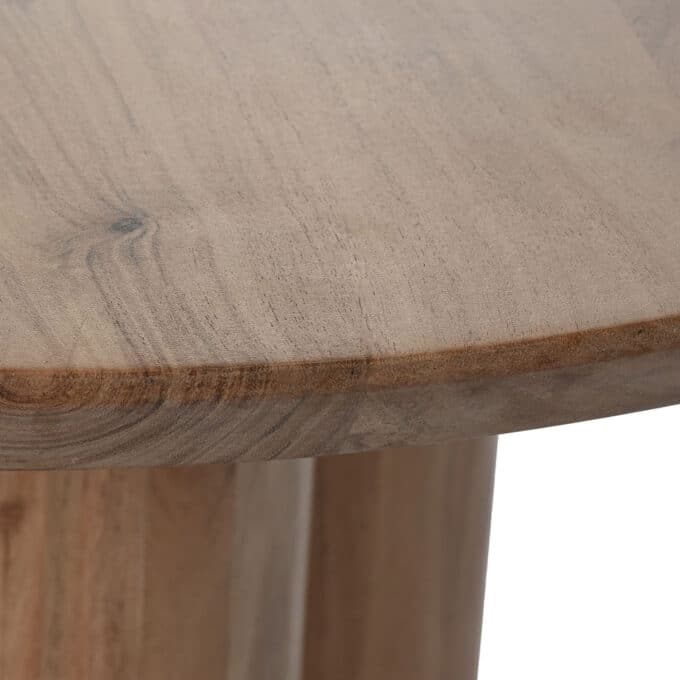 Table basse ronde en bois d'acacia JARDIN DES PLANTES 80 cm