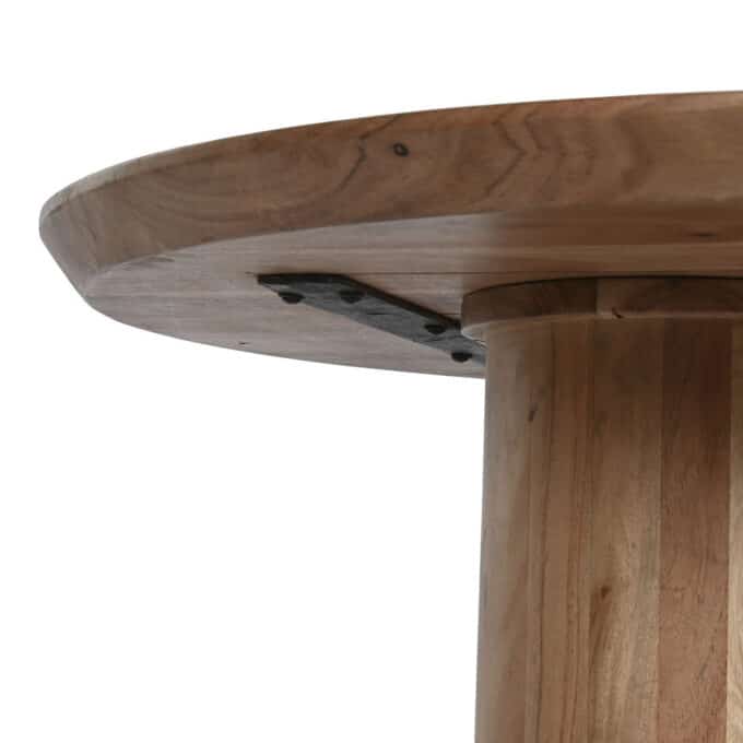 Table basse ronde en bois d'acacia JARDIN DES PLANTES 80 cm