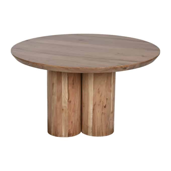 Table basse ronde en bois d'acacia JARDIN DES PLANTES 80 cm