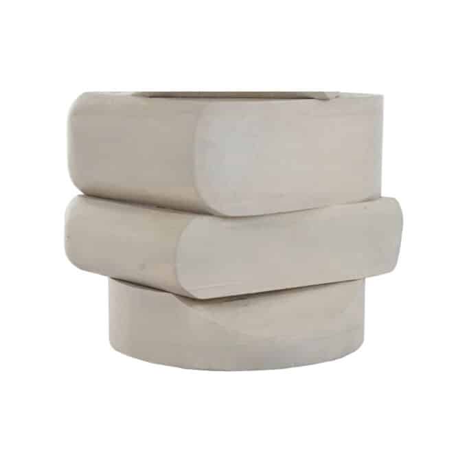 Table de repas ronde en manguier blanc COURCHEVEL diamètre 100 cm