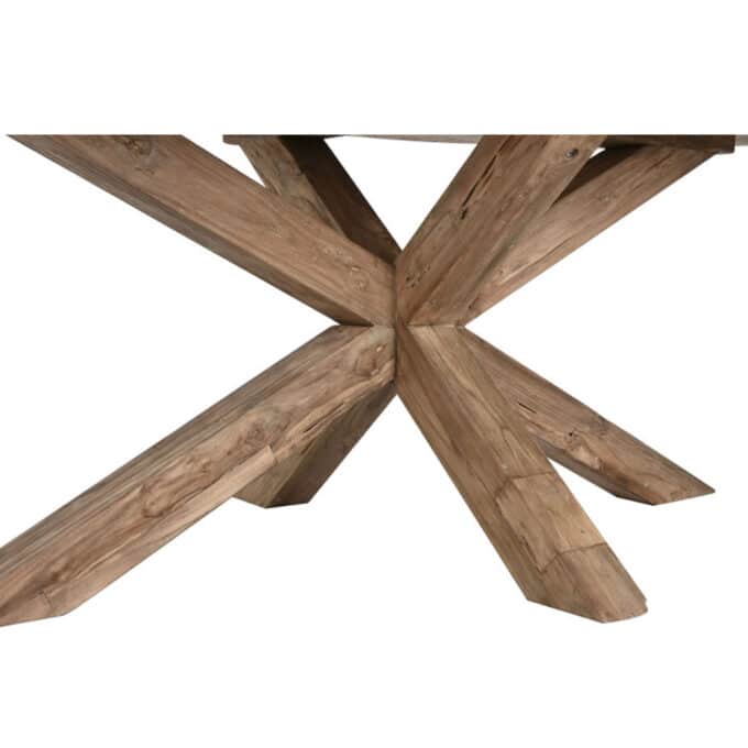 Table de repas ovale en teck recyclé PESARO 220x100