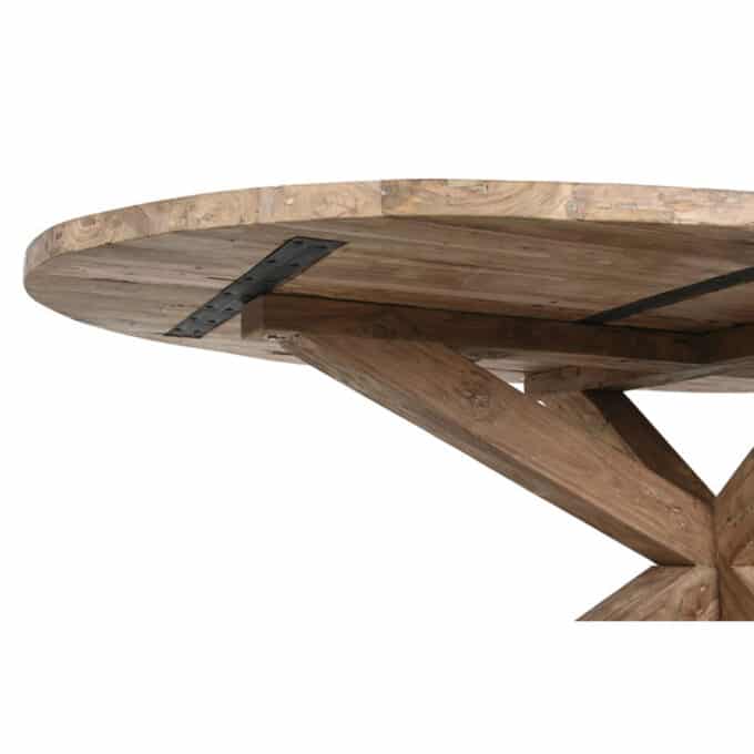 Table de repas ovale en teck recyclé PESARO 220x100