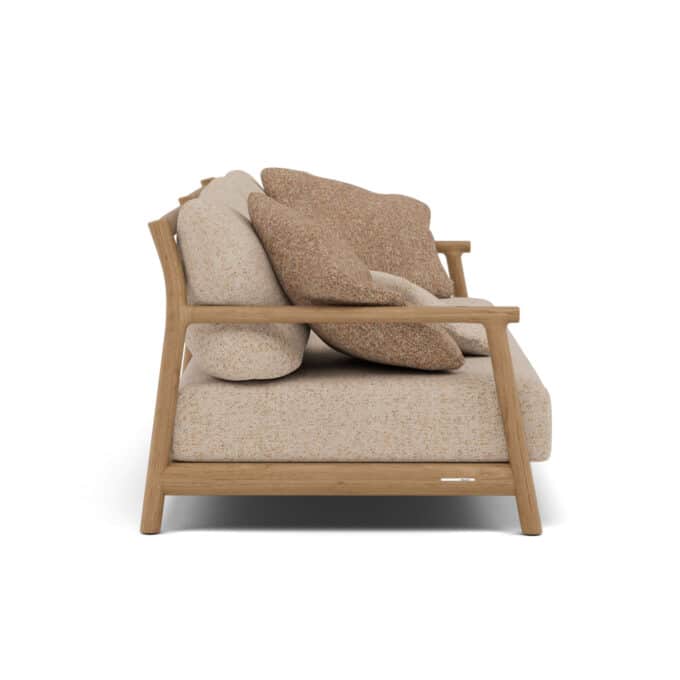 Canapé d'extérieur en teck Manutti Muyu 2,5 places