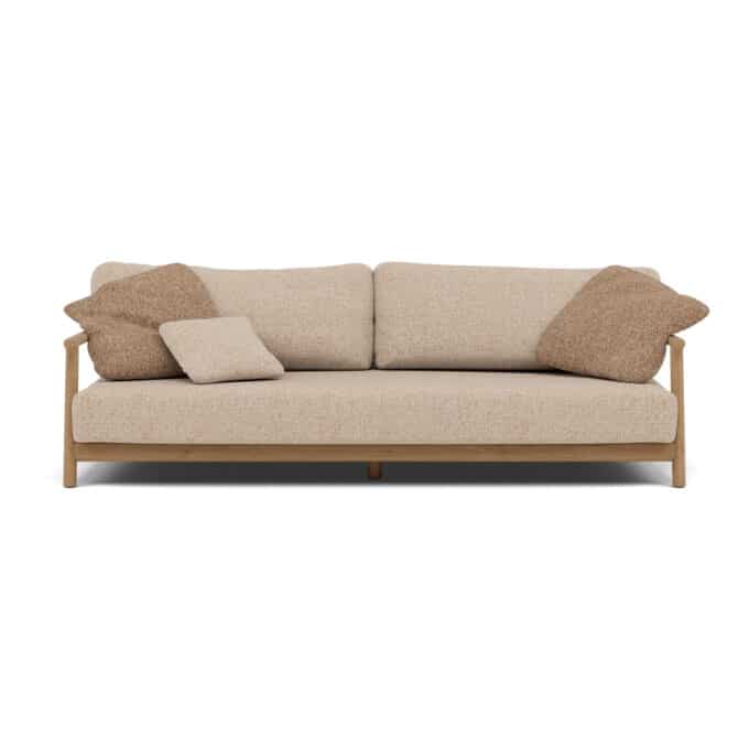 Canapé d'extérieur en teck Manutti Muyu 2,5 places