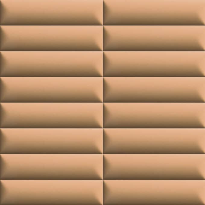 Carrelage mural effet matelassé RELIEVE QZ UNO Dune Terra 5 × 20 cm