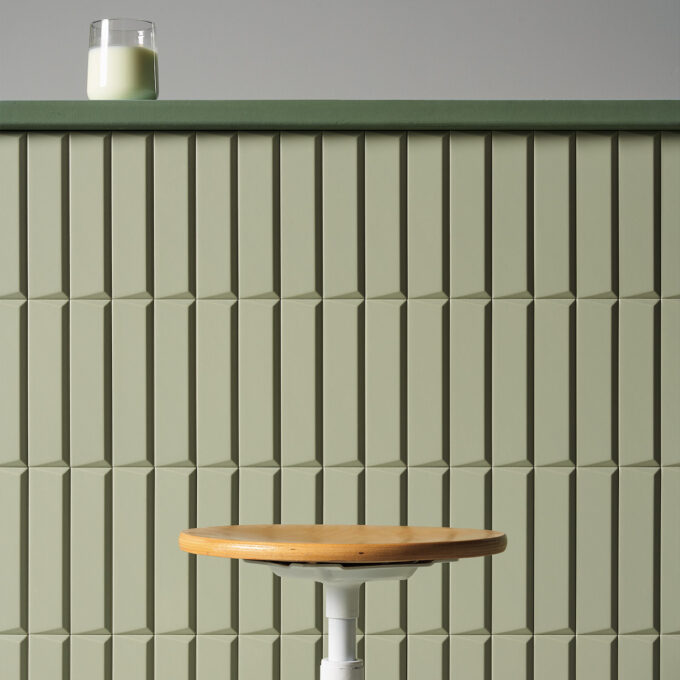 Carrelage mural uni RELIEVE QZ UNO Peak Salvia 5 × 20 cm