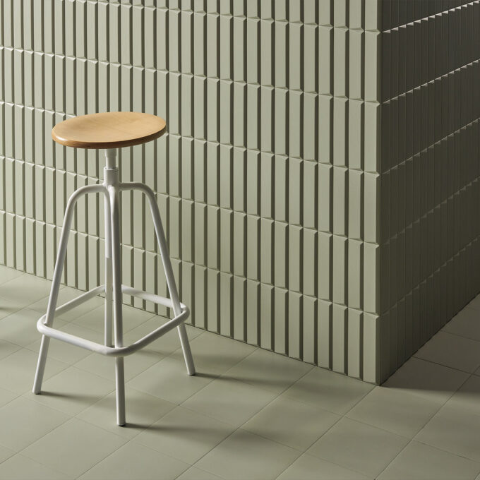 Carrelage mural uni RELIEVE QZ UNO Peak Salvia 5 × 20 cm