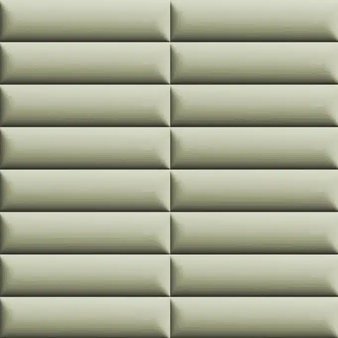 Carrelage mural effet matelassé RELIEVE QZ UNO Dune Salvia 5 × 20 cm