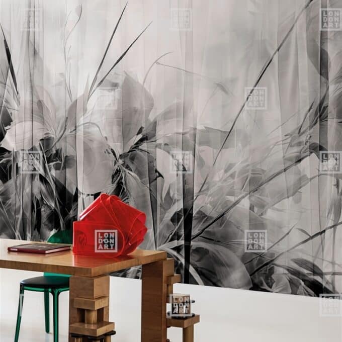 Papier Peint Panoramique sur Mesure BEYOND THE CURTAIN par Nicola Bottegal pour London Art