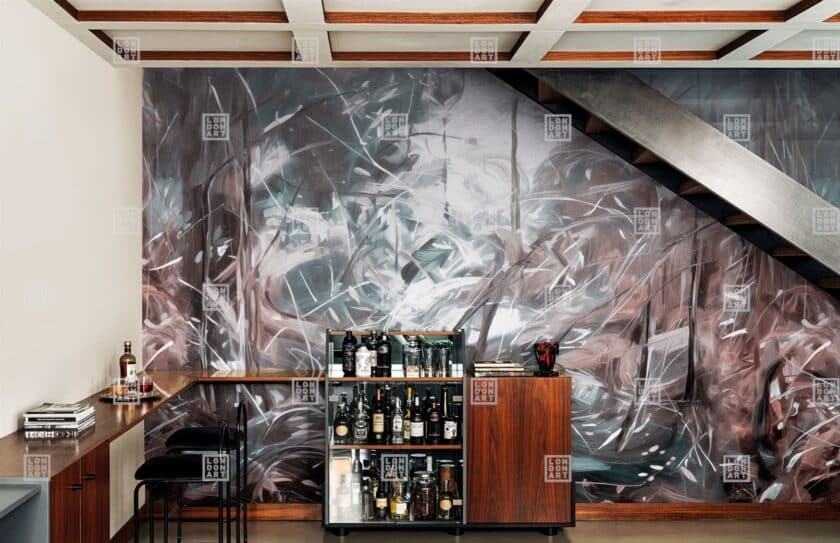 Papier Peint Panoramique sur Mesure HYPER PAINT par Nicola Bottegal pour London Art – Image 5