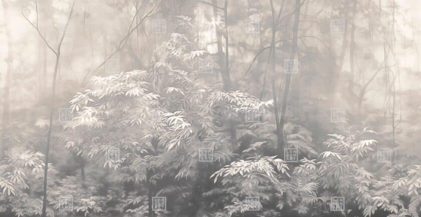 Papier Peint Panoramique sur Mesure INTO THE WOODS par Nicola Bottegal pour London Art – Image 3