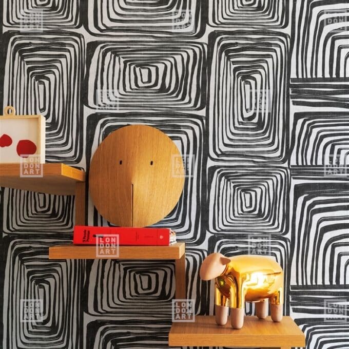 Papier Peint Panoramique sur Mesure LAST NIGHT par Nicola Bottegal pour London Art