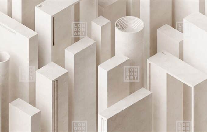 Papier Peint Panoramique sur Mesure EVOLUTION par Simone Bonanni pour London Art