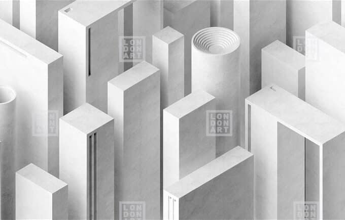 Papier Peint Panoramique sur Mesure EVOLUTION par Simone Bonanni pour London Art