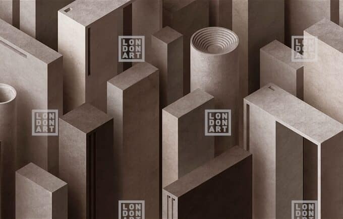 Papier Peint Panoramique sur Mesure EVOLUTION par Simone Bonanni pour London Art