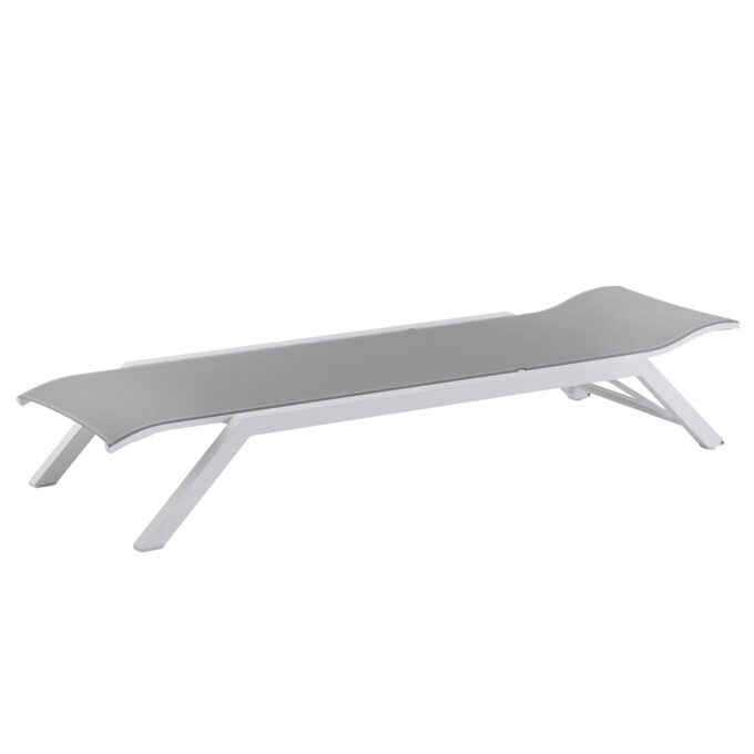 Bain de Soleil AMAKA en Aluminium – Transat Empilable, Inclinable avec Roulettes