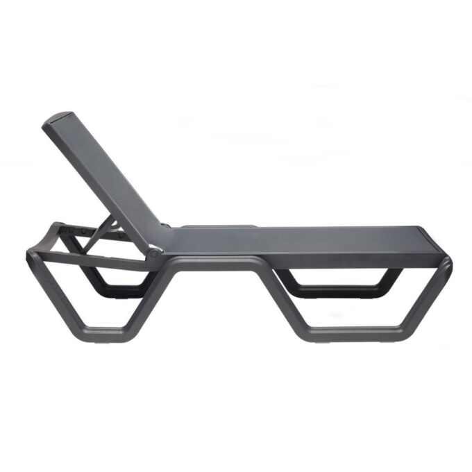 Lot de 2 bains de soleil inclinables et empilables en technopolymère et toile SCBS1