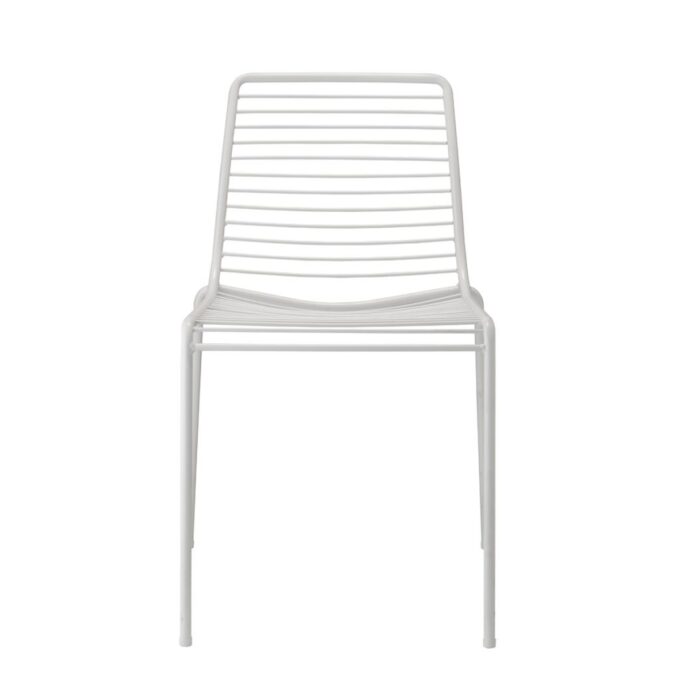 Lot de 4 chaises extérieures empilable en acier zingué peint SCCO1