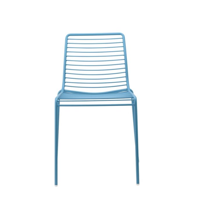 Lot de 4 chaises extérieures empilable en acier zingué peint SCCO1