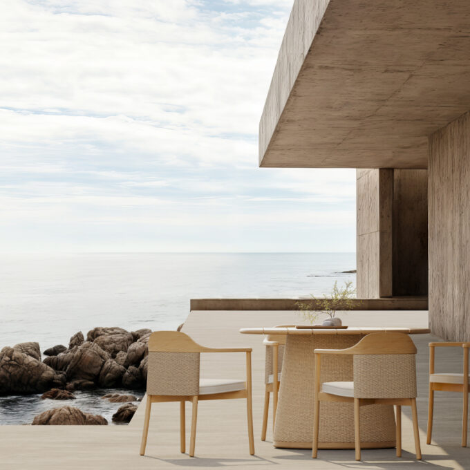 Table de repas ronde extérieure 120cm SKTO2