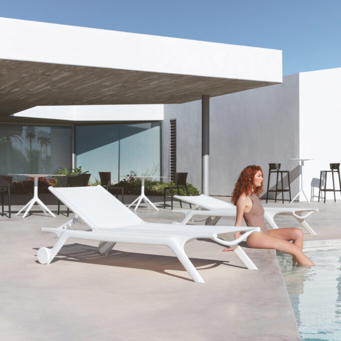 Lot de 4 Tabourets extérieurs empilables Africa Vondom