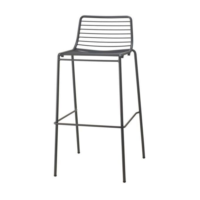 Lot de 4 tabourets extérieurs empilables en acier zingué peint SCTO1