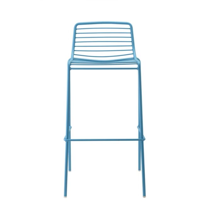 Lot de 4 tabourets extérieurs empilables en acier zingué peint SCTO1