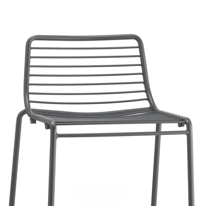 Lot de 4 tabourets extérieurs empilables en acier zingué peint SCTO1