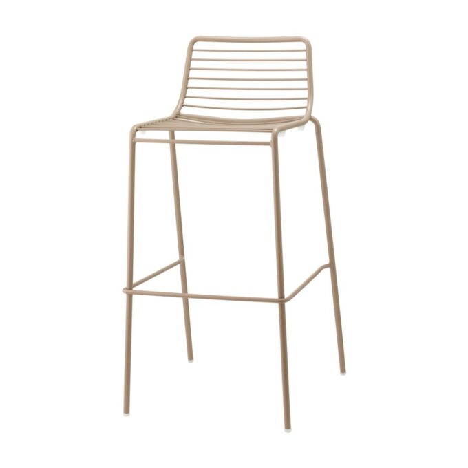 Lot de 4 tabourets extérieurs empilables en acier zingué peint SCTO1