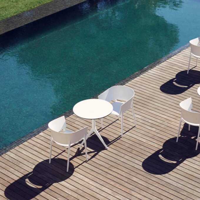 Lot de 4 fauteuils de repas Africa Armchair par Vondom