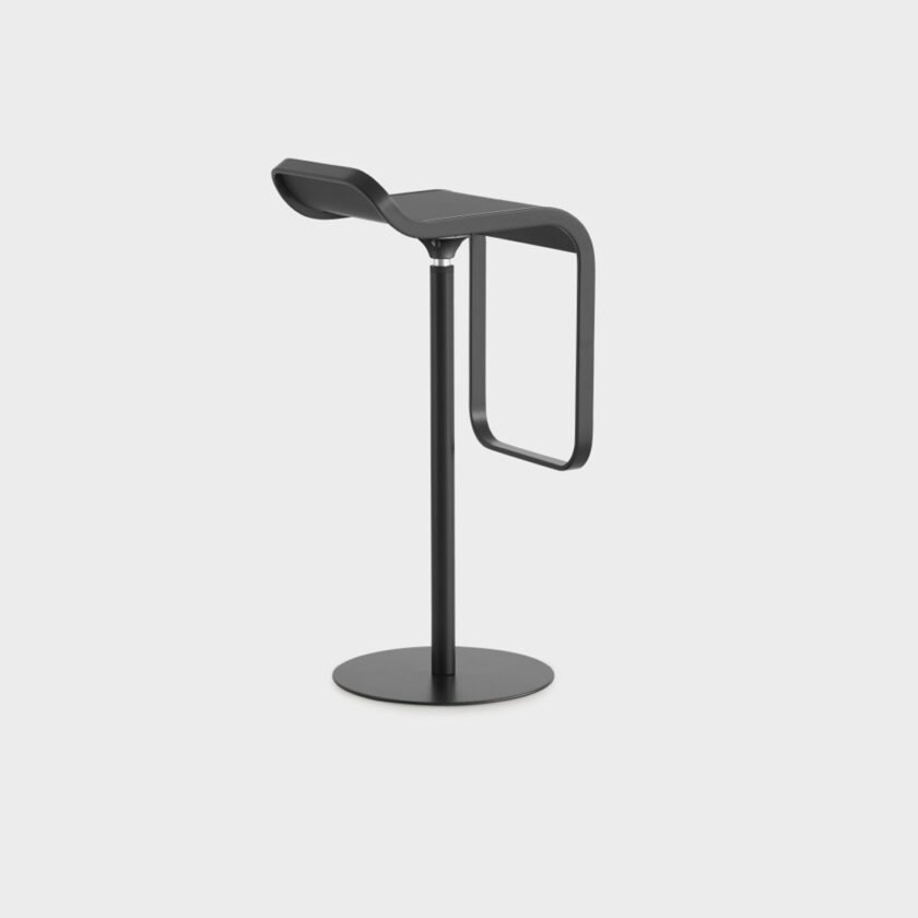 Tabouret réglable design Lapalma LEM – Époxy noir & assise Fenix noir – Image 2