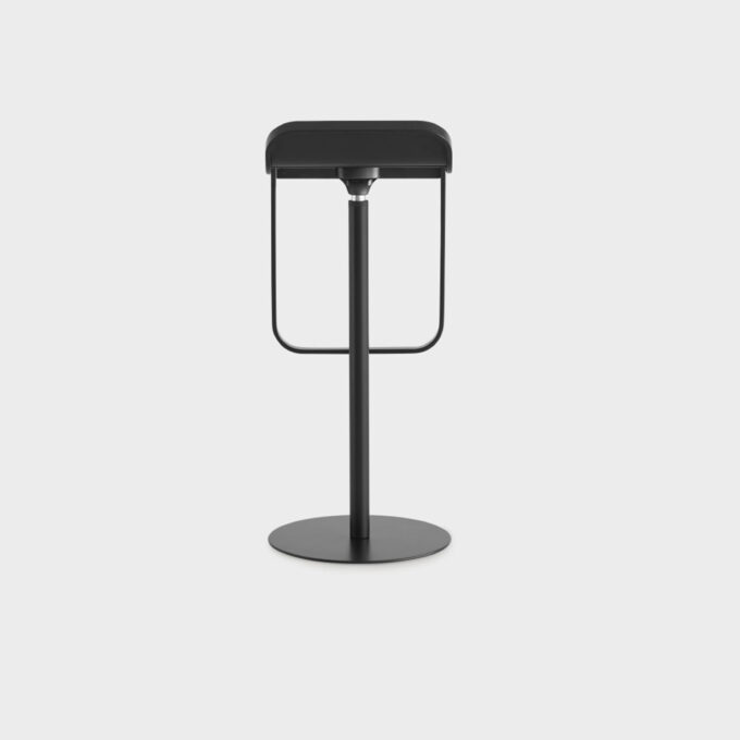 Tabouret réglable design Lapalma LEM – Époxy noir & assise Fenix noir