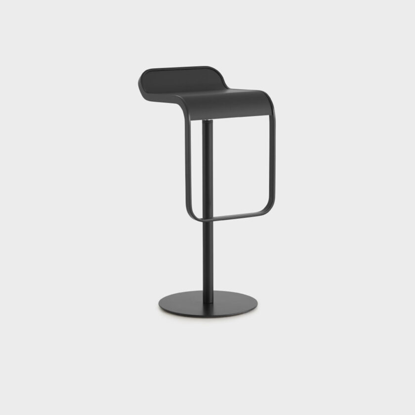 Tabouret réglable design Lapalma LEM – Époxy noir & assise Fenix noir