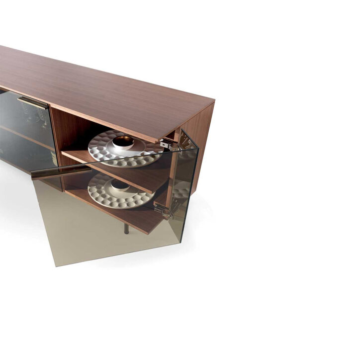 Buffet Star 5565 noyer et verre bronze – Pacini & Cappellini