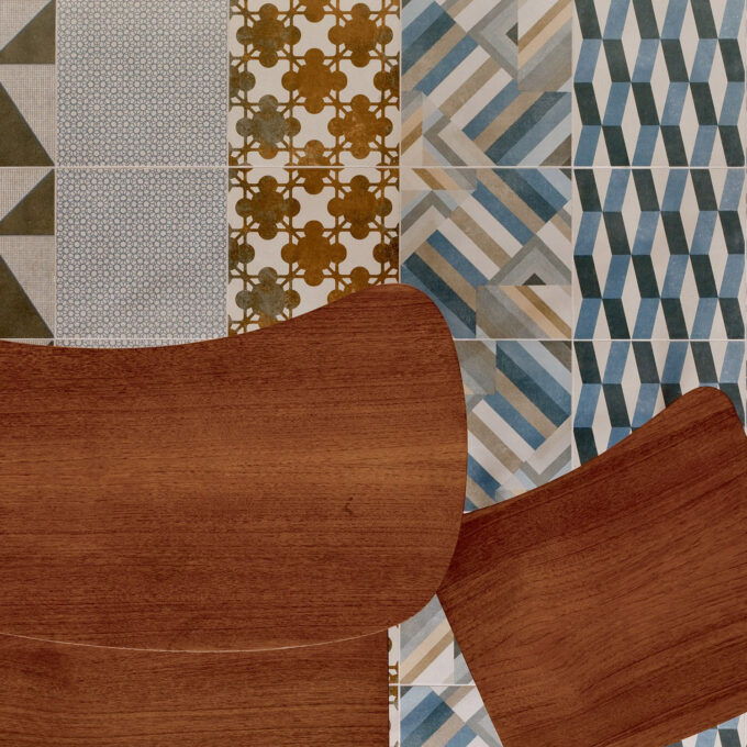 Carrelage Mutina Azulej Estrela Grigio 20x20 par Patricia Urquiola