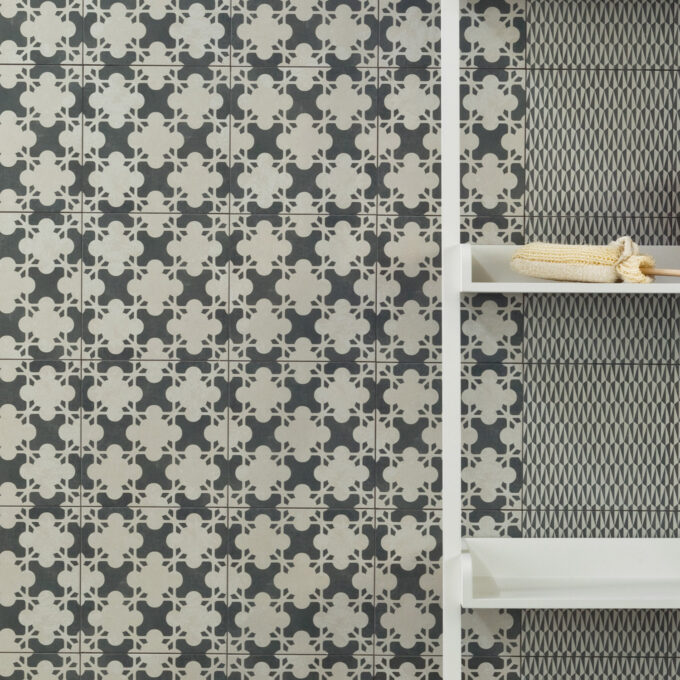 Carrelage Mutina Azulej Estrela Nero 20x20 par Patricia Urquiola