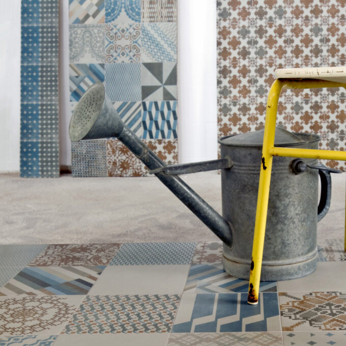 Carrelage Mutina Azulej Combination Grigio 20x20 par Patricia Urquiola