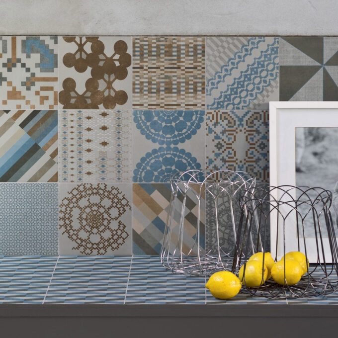 Carrelage Mutina Azulej Combination Grigio 20x20 par Patricia Urquiola