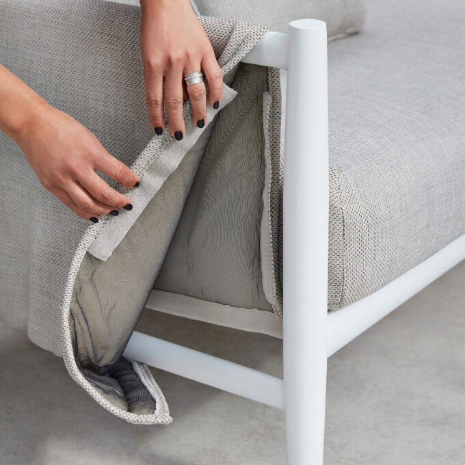 Salon de jardin Combo Switch Fabric – Diphano (1 canapé 2,5 places + 2 fauteuils)