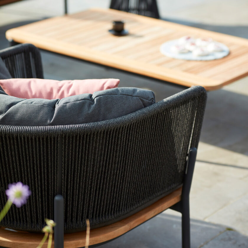 Salon de jardin Omer combo – Finition Lava anthracite & corde tressée Graphite - Diphano – Image 15
