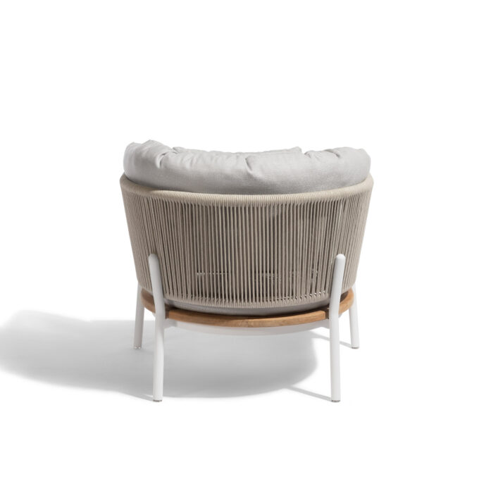 Salon de jardin Omer combo – Finition Blanc & corde tressée Mineral - Diphano