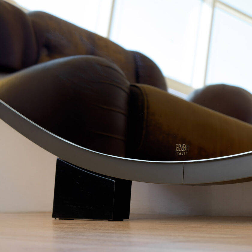Miroir rond avec cadre bois doré argent ou cappuccino Circle par BMB Italy – Image 2
