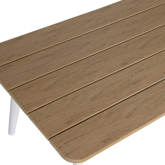 Salon de jardin 4 pièces en aluminium blanc et corde synthétique – Collection Cefalù