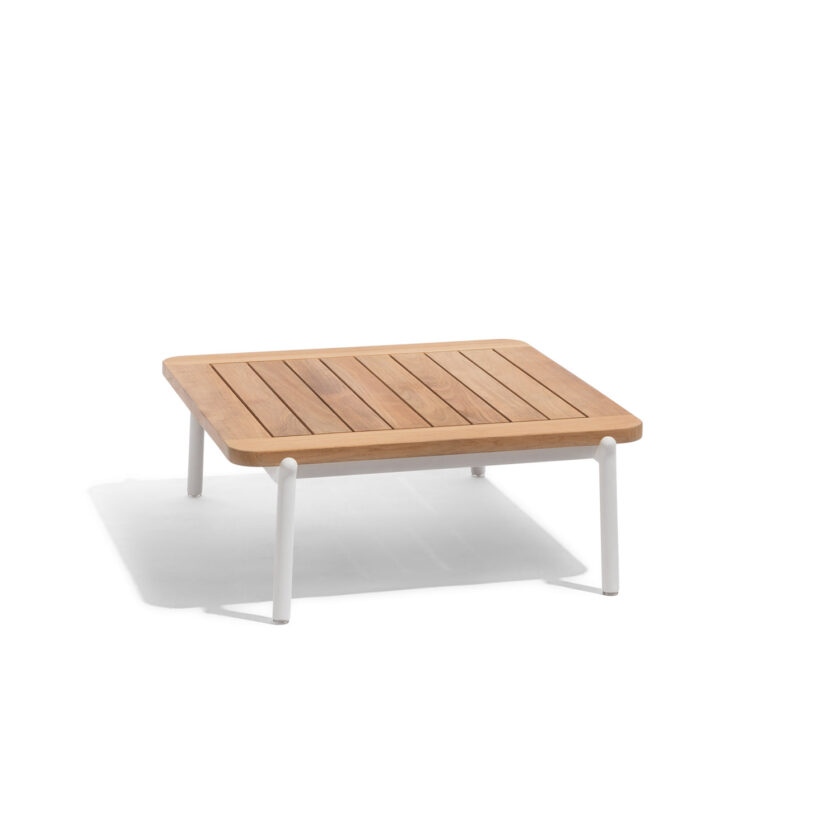 Table basse Omer Coffee Table A 68×75 cm blanche et teck - Diphano